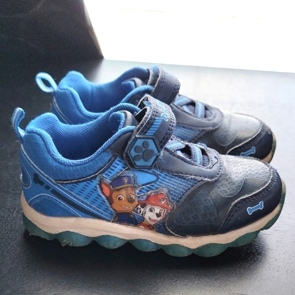 Paw Patrol Light-Up Blue Sneakers Size 9 Toddler Kids